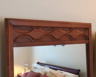 MidCentury Modern Walnut Dresser and Mirror by American of Martinsville fifth image