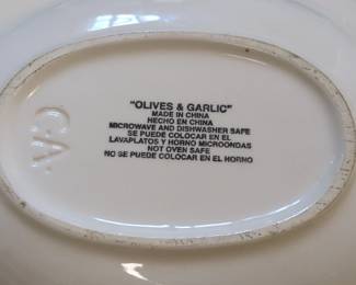 Clay Art Olives  Garlic Serving Platter with Bowl second image