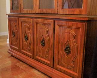 Vintage American Drew Solid Cherry China Cabinet second image
