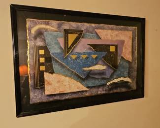 Abstract Mixed Media Wall Art