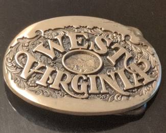 West Virginia State Seal First Edition Solid Brass Belt Buckle by Award Design Medals, Inc.