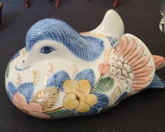 Japanese Porcelain Mandarin Duck Figurine