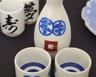 Sho Chiku Bai Sake Set with Tokkuri and Ochoko