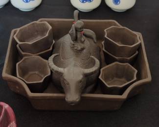 Yixing Zisha Water Buffalo Tea Set