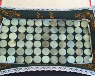 Jade Meditation Mat with Embroidered Border