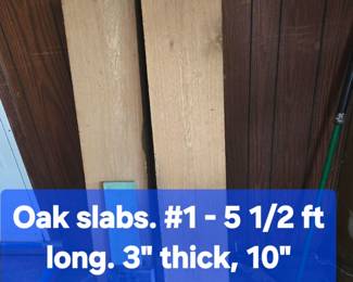 Solid oak thick slabs