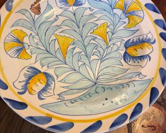 Delftware charger, antique marked Williamsburg