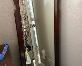 Mahogany wood framed mirror