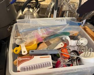 misc cooking utensils, several brand new