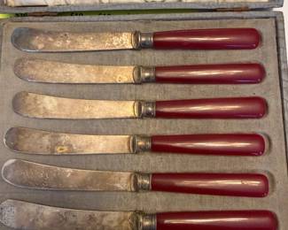 Vintage butter knives with Bakelite handles