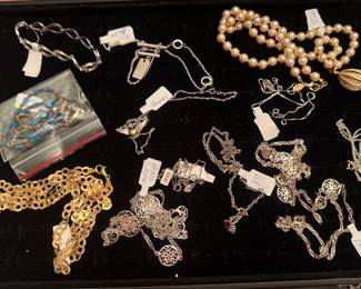 silver chains, joan rivers jewelry
