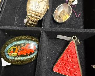 Vintage brooches and pendants