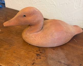 wooden decoy duck
