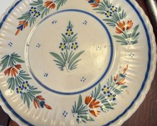 Henriot Quimper Faience plate