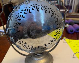 vintage silver-tone folding 3 section cake plate