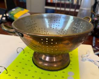 Vintage colander copper