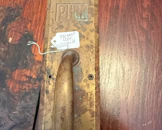 Sargent brass door pull vintage