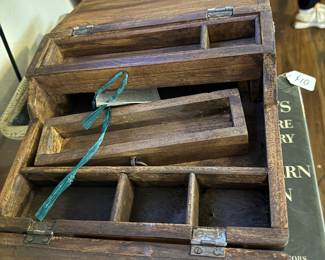 Wood writing desk in box