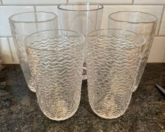 Set of 5 plastic glasses,  $3