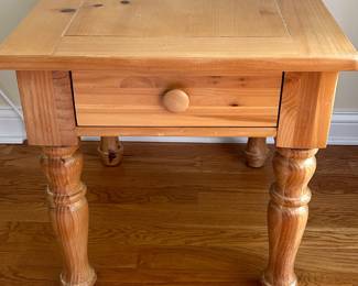 Broyhill pine end table, 3 available, 27"D x 23"W x 23"H,  $85 each