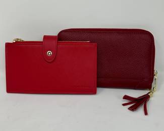 Red Wallet,  $8,   Deep red wristlet wallet,  $8