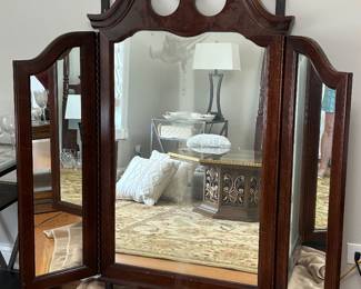 Cherry dresser mirror,  $50