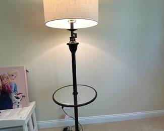 Floor lamp with glass table, 59"H,  $78
