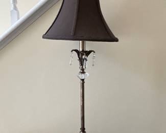 Gold/Silver lamp with crystals and black shade, 33"H,  $30