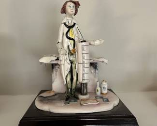 Doctor w/stethoscope, by Lino Zampiva, 9.5"H x 8"W,  $20