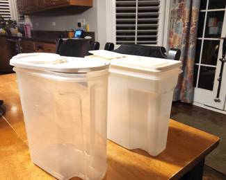 Tupperware cereal containers, 2 available, was $4 each, NOW $3 each