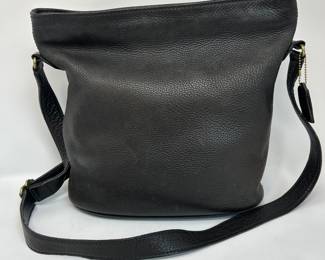 Vtg COACH Brown Pebbled Leather Bucket handbag, $115