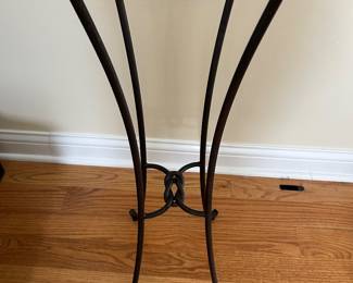 Glass top metal plant stand or accent table, 12"D x 29"H,  $48