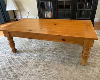 Broyhill Pine cocktail table, 50"W x 25"D  x18"H,  $115