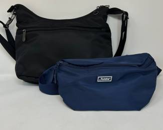 Blue Foldie w/ RFID protection, was $18, NOW $12.  Travelon anti-theft hobo handbag,  was $20, NOW $14