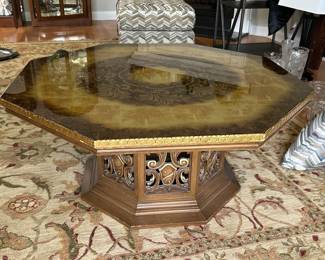 Additional view of Hollywood Regency table ~