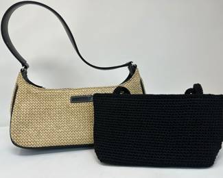 Kenneth Cole Reaction raffia handbag, was $18, NOW $14.  Black Sak handbag,  was $12, NOW $8