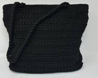 Black Crocheted hand bag,  was $15, NOW $10