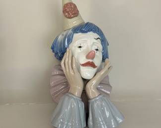 Lladro Clowns Head, 13"H,  $125