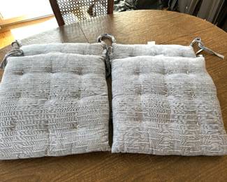 Set of 4 Light Blue seat cushions,  $34