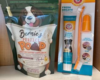 Bernie's Supplement, $8.  Dog toothbrush/paste,  $4