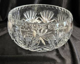 Bohemia crystal bowl, 8"D x 4.5"H,  $20