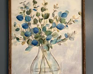 Blue Floral picture, 29" x 22.5",  $30