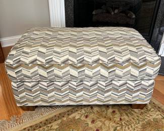 Pristine Chevron Patterned Ottoman,  $150
