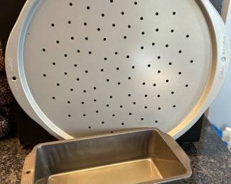 Pizza Pan, $5.  Loaf pan,  $4