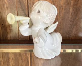 Precious Moment ceramic angel,  $5