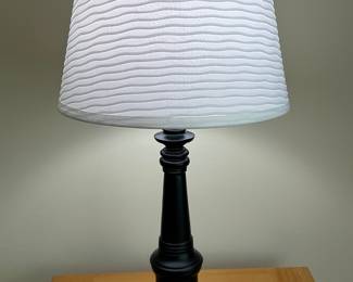 Black lamp w/"wave" shade, 2 available, 29"H,  $28 each