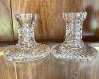 Pair of Waterford crystal taper candle holders,   $48