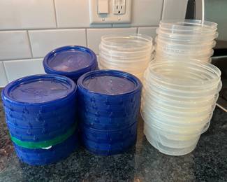 Set of Ziploc bowls and lids,  $5