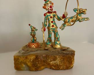 "Clown & Dog Act" by Ron Lee, 6"H x 5"W,  $24