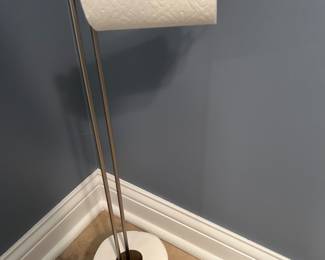 Chrome toilet paper holder,  $9